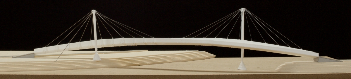 Modell einer Brücke. 