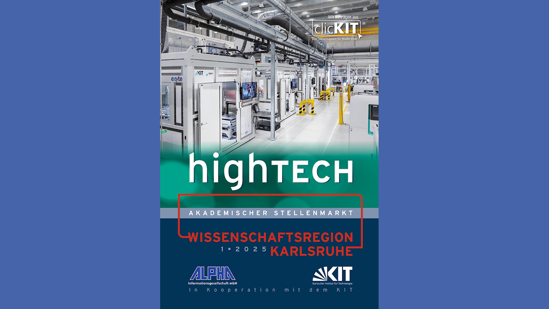 Plakat des akademischen Stellenmarkts in der Wissenschaftsregion Karlsruhe 2025.